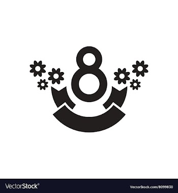 Flat icon in black and white eight ribbon flowers vector image