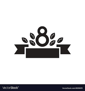 Flat icon in black and white eight ribbon flowers vector image
