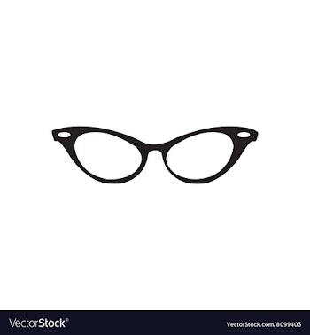 Flat icon in black and white eyeglasses vector image