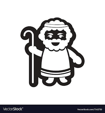 Flat icon in black and white father of Jesus vector image