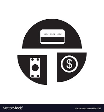 Flat icon in black and white financial chart vector image