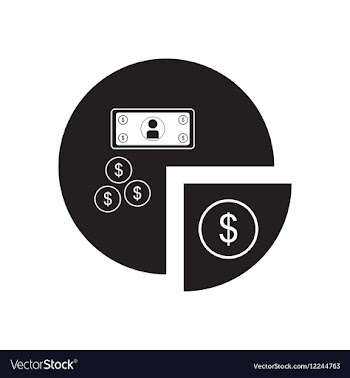 Flat icon in black and white financial chart vector image