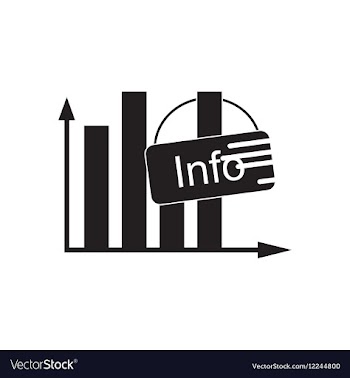 Flat icon in black and white financial graph vector image