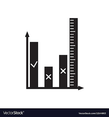Flat icon in black and white financial graph vector image