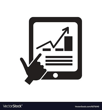 Flat icon in black and white financial vector image