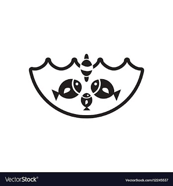 Flat icon in black and white fishing vector image