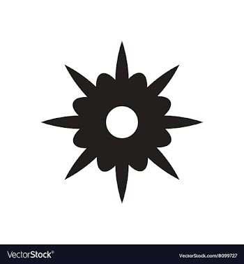 Flat icon in black and white flower vector image
