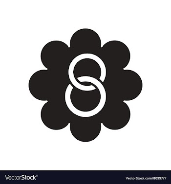 Flat icon in black and white flower vector image