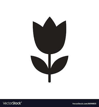 Flat icon in black and white flower vector image