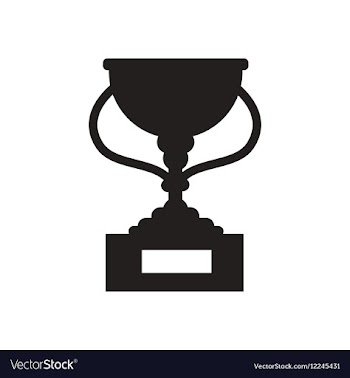 Flat icon in black and white football cup vector image