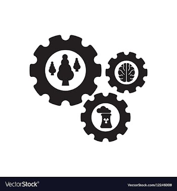 Flat icon in black and white friend ecology vector image