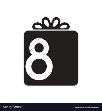 Flat icon in black and white gift box vector image