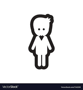 Flat icon in black and white groom vector image