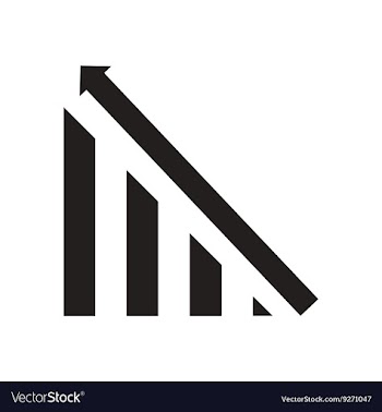 Flat icon in black and white growing schedule vector image