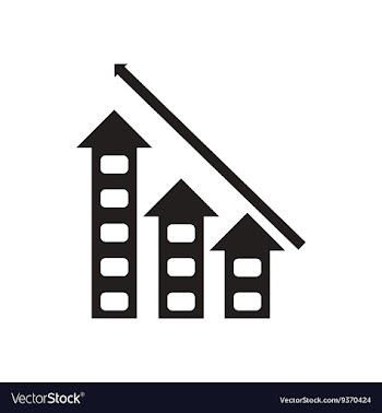 Flat icon in black and white growing schedule vector image
