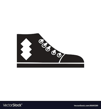 Flat icon in black and white gumshoes vector image