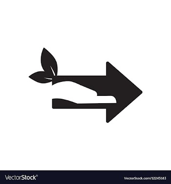 Flat icon in black and white hand arrow vector image