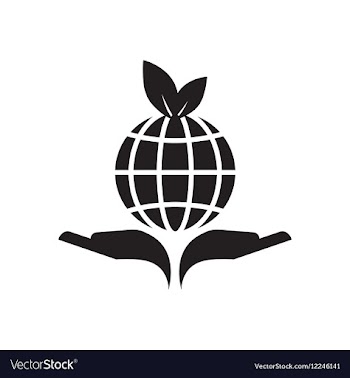 Flat icon in black and white hands planet vector image