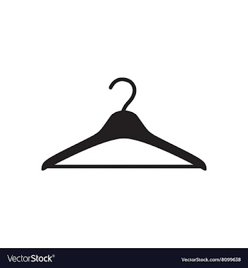 Flat icon in black and white hanger vector image