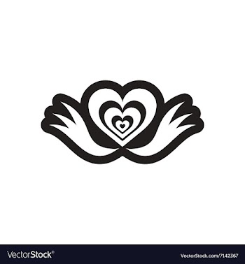 Flat icon in black and white heart vector image