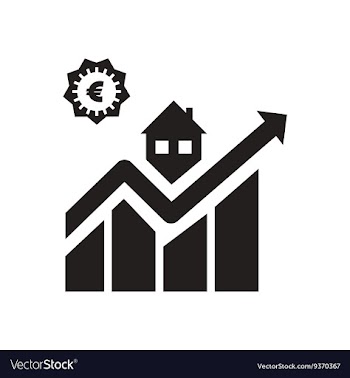 Flat icon in black and white increasing graph vector image