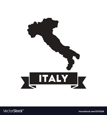Flat icon in black and white Italy map vector image