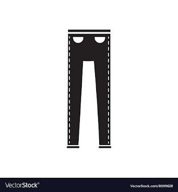 Flat icon in black and white jeans vector image
