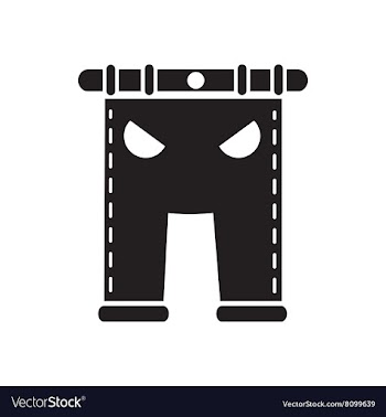 Flat icon in black and white jeans vector image