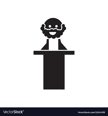 Flat icon in black and white judge vector image