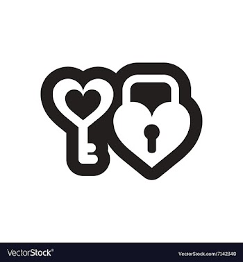 Flat icon in black and white key lock vector image