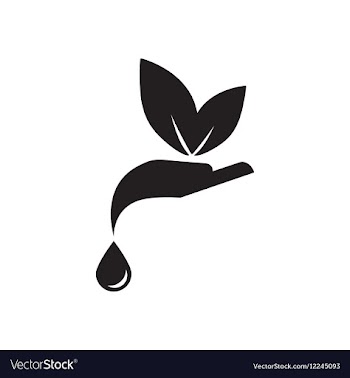 Flat icon in black and white leaves hand vector image
