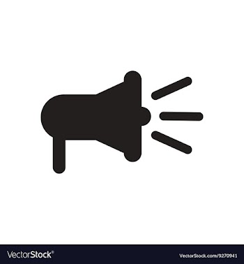 Flat icon in black and white loudspeaker vector image