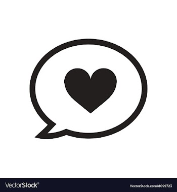 Flat icon in black and white love message vector image