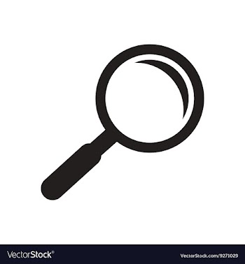 Flat icon in black and white magnifier vector image