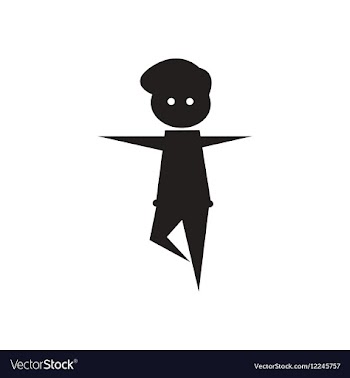 Flat icon in black and white male dancer vector image