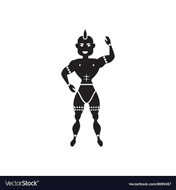 Flat icon in black and white Man dancer vector image