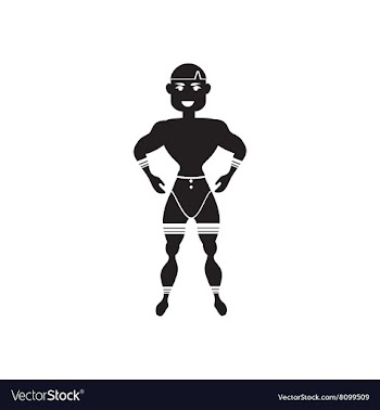 Flat icon in black and white Man dancer vector image