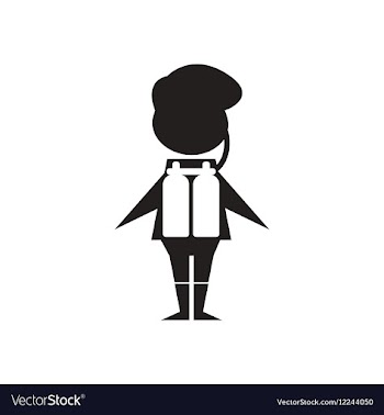 Flat icon in black and white Man diver vector image