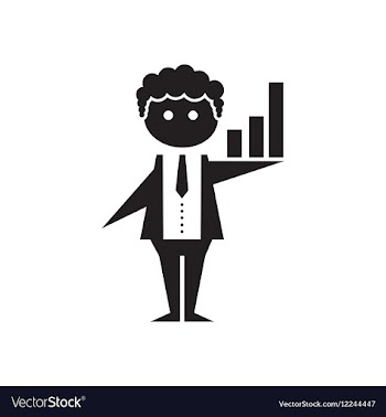 Flat icon in black and white Man schedule vector image