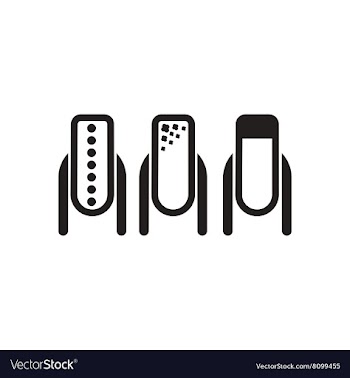 Flat icon in black and white manicure vector image