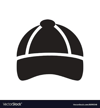 Flat icon in black and white men cap vector image