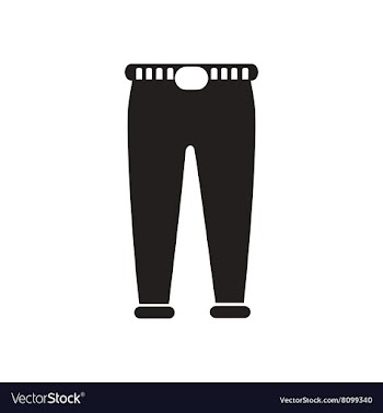 Flat icon in black and white men trousers vector image