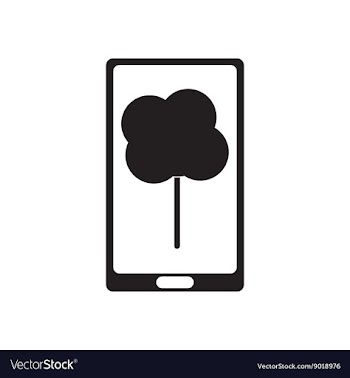 Flat icon in black and white mobile app vector image
