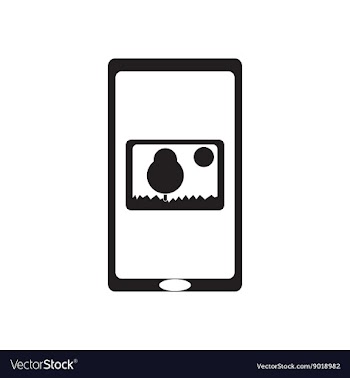 Flat icon in black and white mobile app vector image