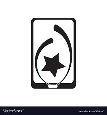 Flat icon in black and white mobile app vector image