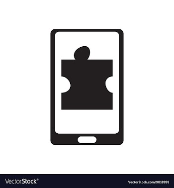 Flat icon in black and white mobile app vector image
