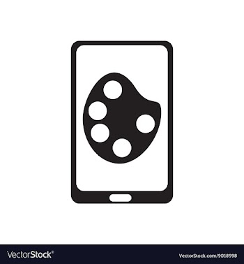 Flat icon in black and white mobile app vector image