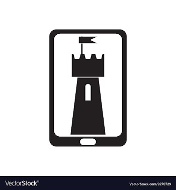 Flat icon in black and white mobile app vector image