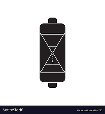 Flat icon in black and white mobile battery vector image