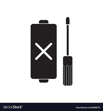 Flat icon in black and white mobile battery vector image